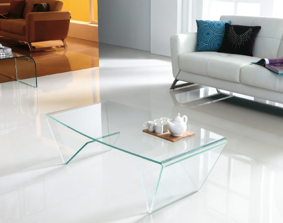 sklenený stolík do obývačky donatello
